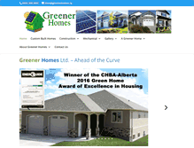 Tablet Screenshot of greenerhomes.ca